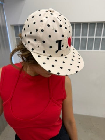 Heart Dot Satin Cap