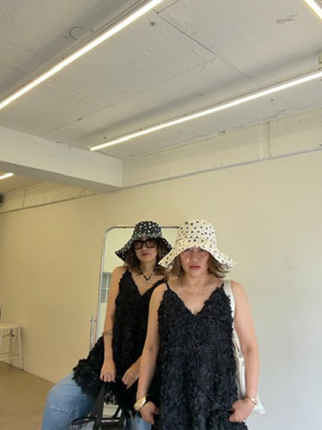 Dot Wide Brim Hat