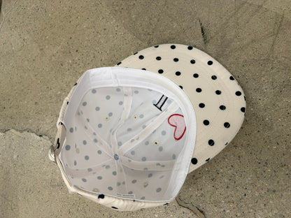 Heart Dot Satin Cap
