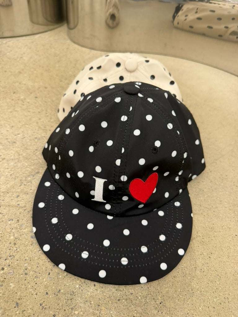 Heart Dot Satin Cap