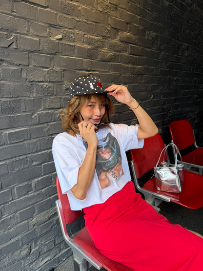 Heart Dot Satin Cap