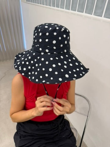 Dot Wide Brim Hat