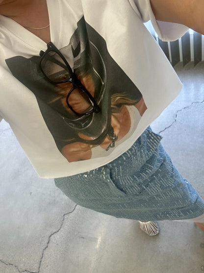 Sparkle Denim Skirt