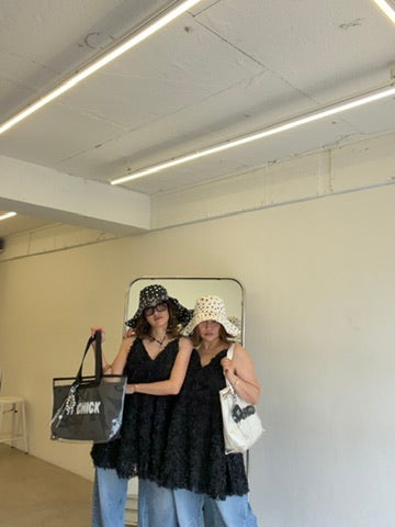 Dot Wide Brim Hat