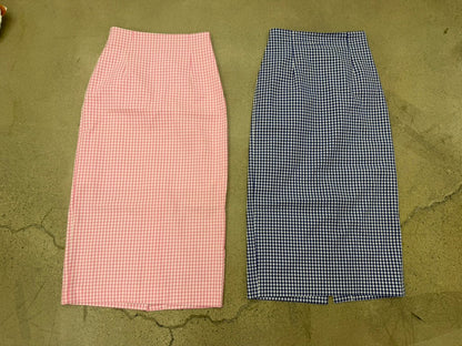 Pastel Check Tight Skirt