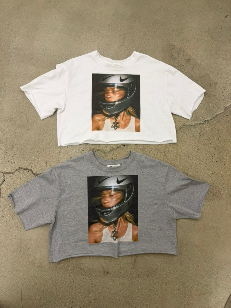 Graphic Cotton Half Shirt