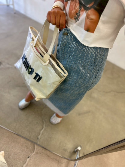 Sparkle Denim Skirt