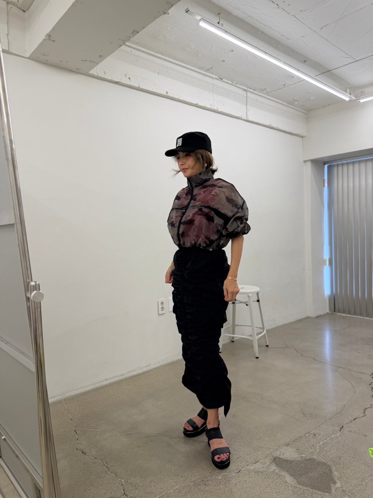 Crush Nylon Skirt