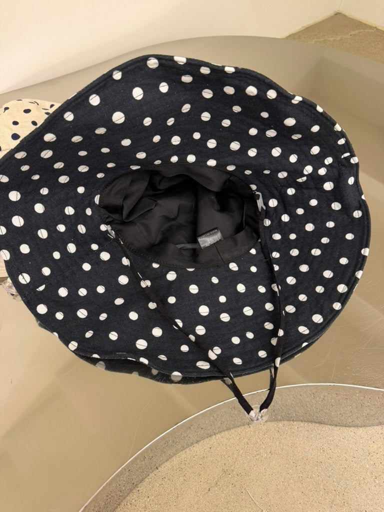 Dot Wide Brim Hat