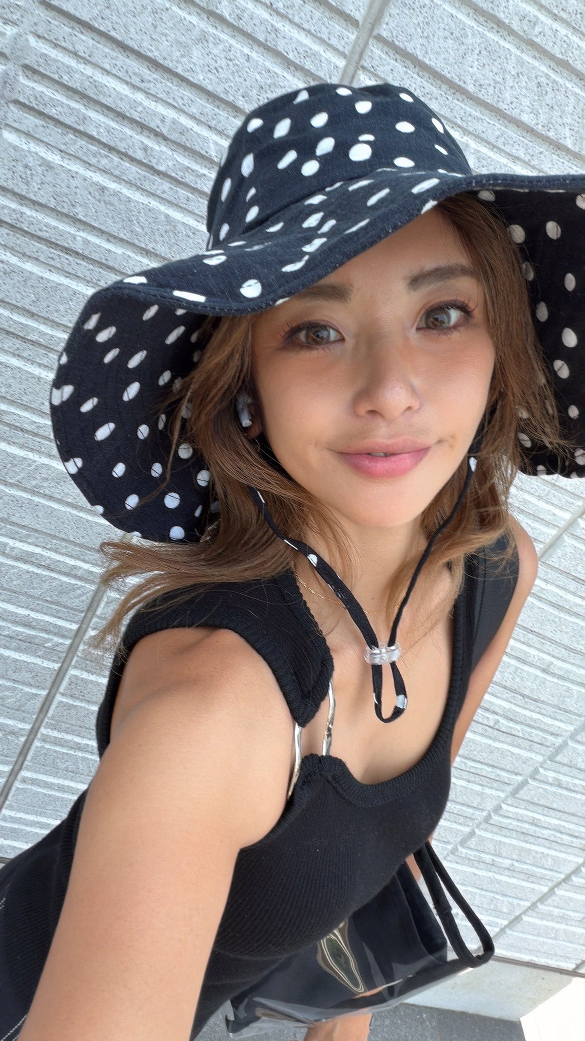 Dot Wide Brim Hat
