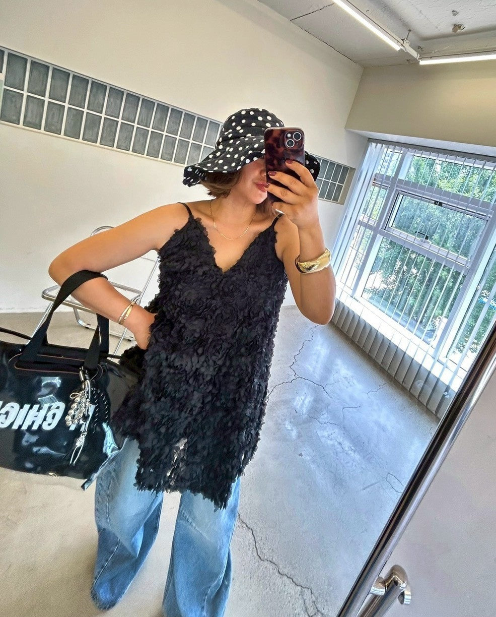Dot Wide Brim Hat
