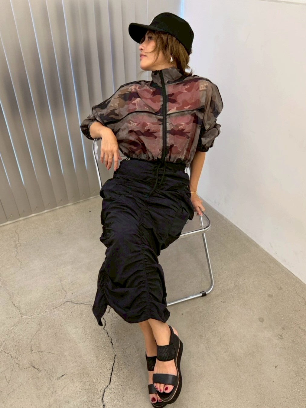 Crush Nylon Skirt