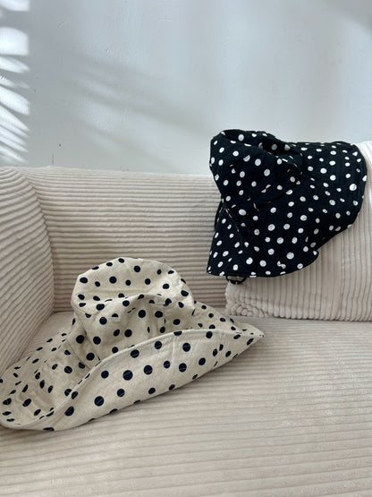 Dot Wide Brim Hat