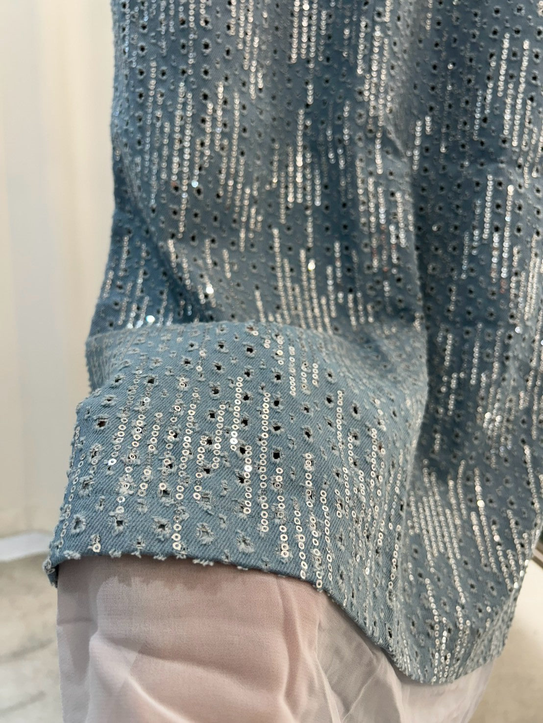 Sparkle Denim Skirt