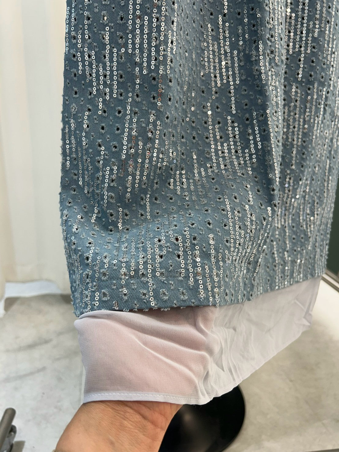 Sparkle Denim Skirt