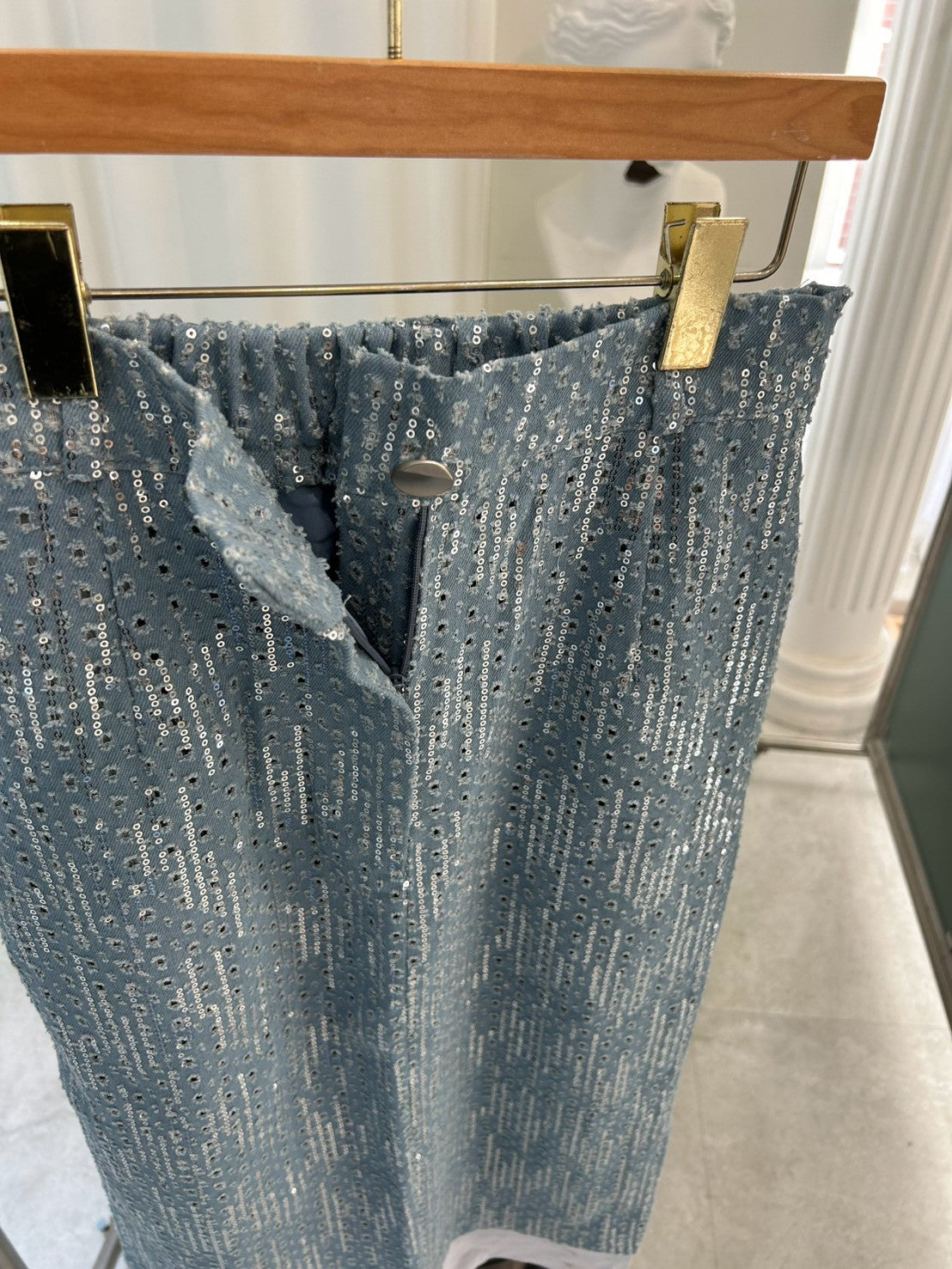 Sparkle Denim Skirt