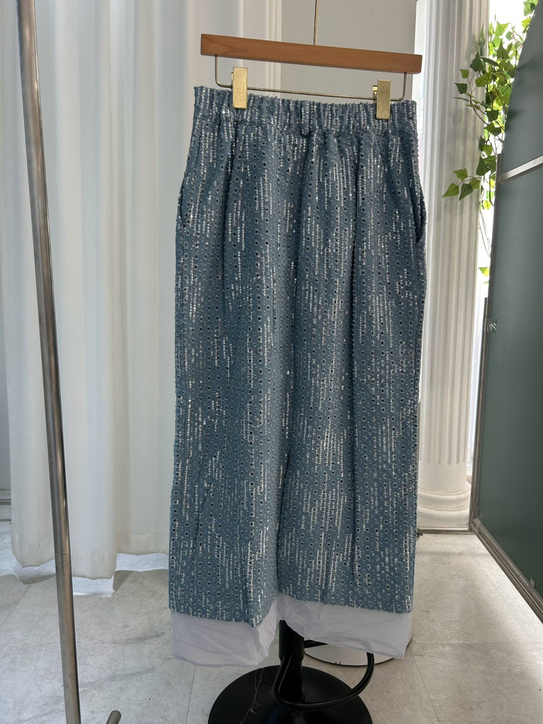 Sparkle Denim Skirt