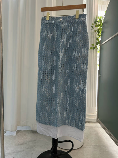 Sparkle Denim Skirt