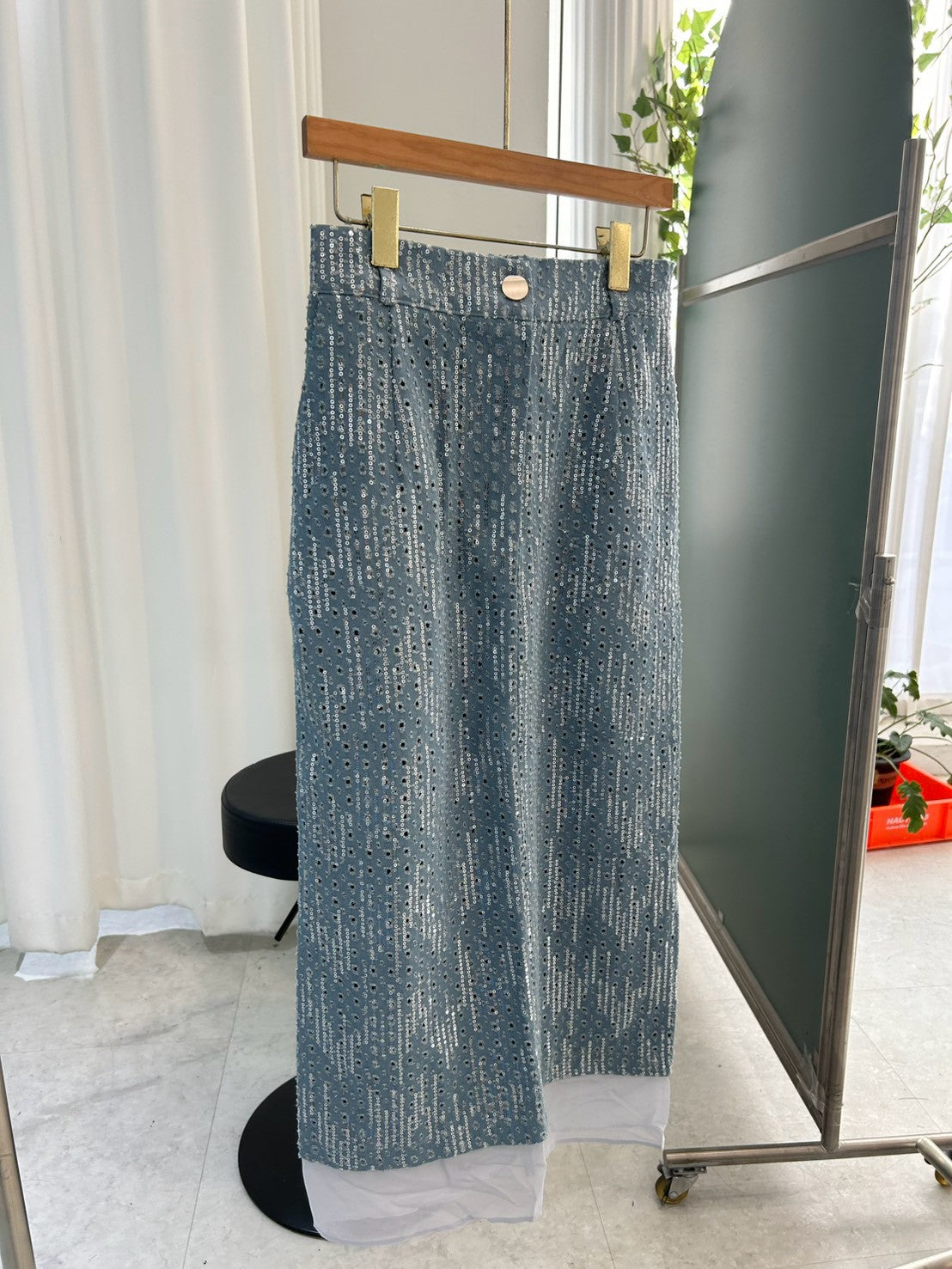 Sparkle Denim Skirt