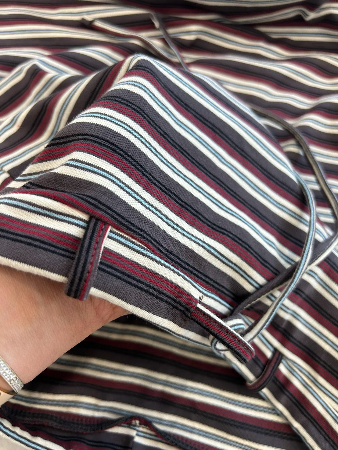 Retro Multi Border Long Skirt
