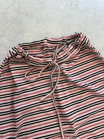 Retro Multi Border Long Skirt